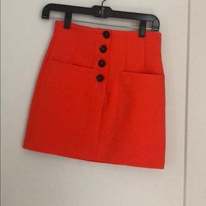 Top Shop orange skirt